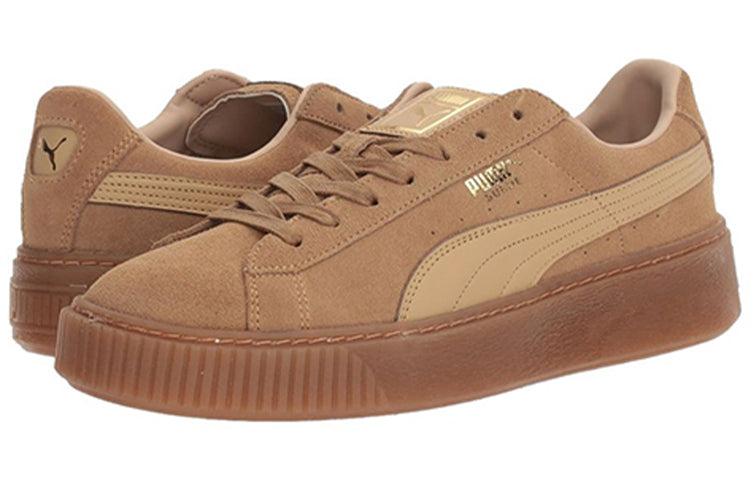 (WMNS) PUMA Suede Platform 'Brown' 363559-03