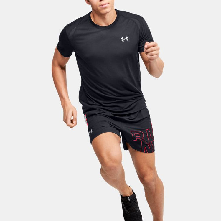 Under Armour Launch SW 5inch Graphic Shorts 'Black' 1350152-001