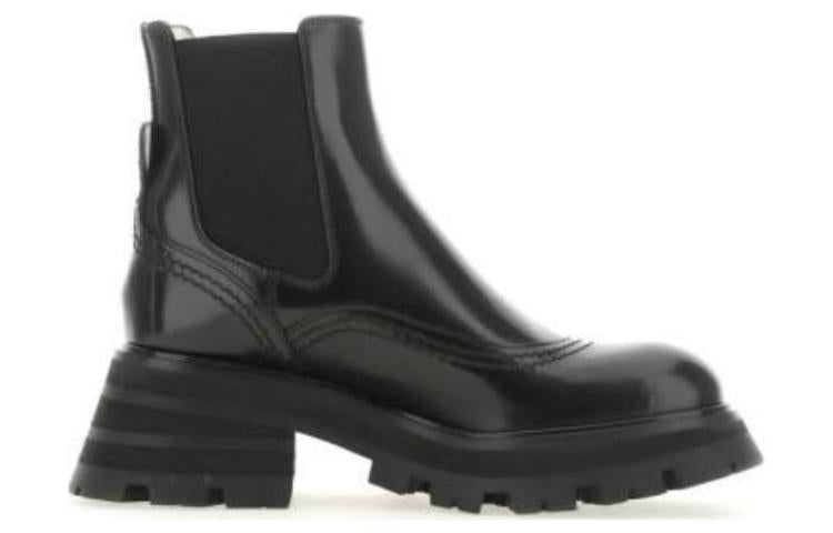 (WMNS) Alexander McQueen Wander Chelsea Boots 'Black' 737213WHZ841000