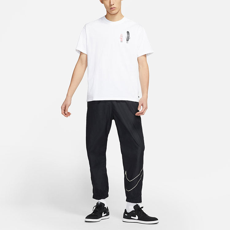Nike SB Skateboard Sports Printing Short Sleeve White DB9952-100