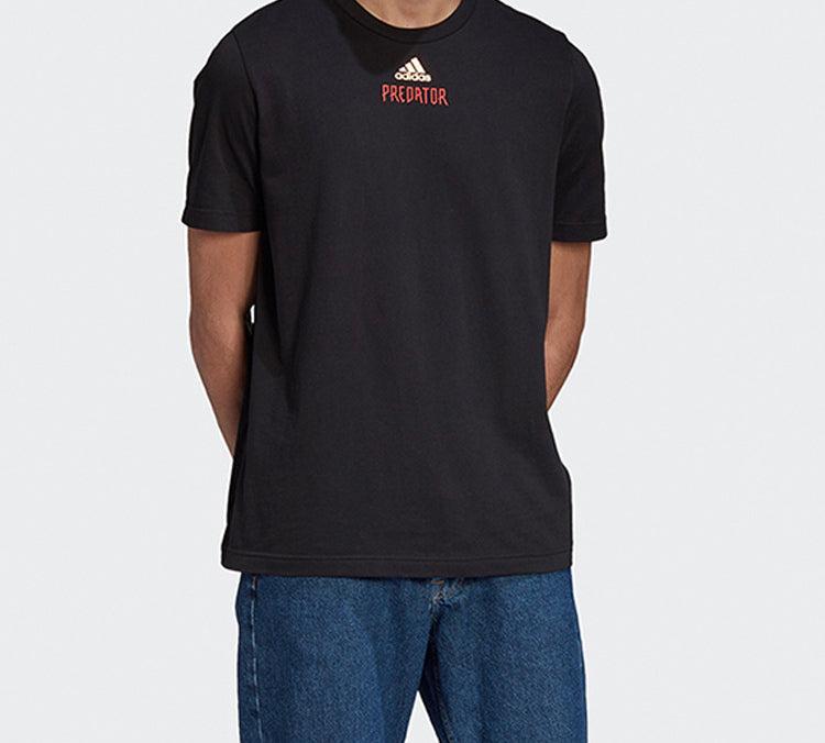 adidas Predator Dragon Applique Sports Short-sleeve Tee Men Black GE4655