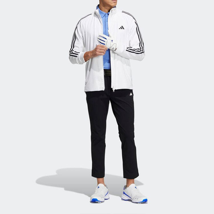 adidas 3-Stripes Full-Zip Sweater 'White' HT6855