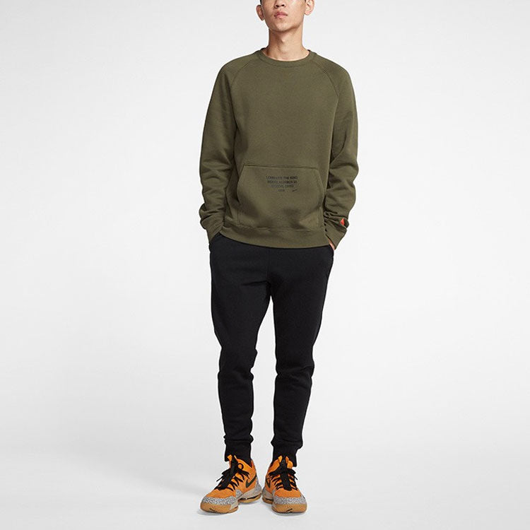 Nike LeBron Men's LS Round Neck Sweater Green BV3633-325