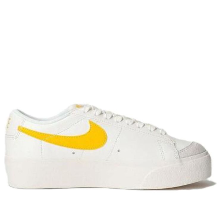 (WMNS) Nike Blazer Low Platform 'Sail Vivid Sulfur' DJ0292-111