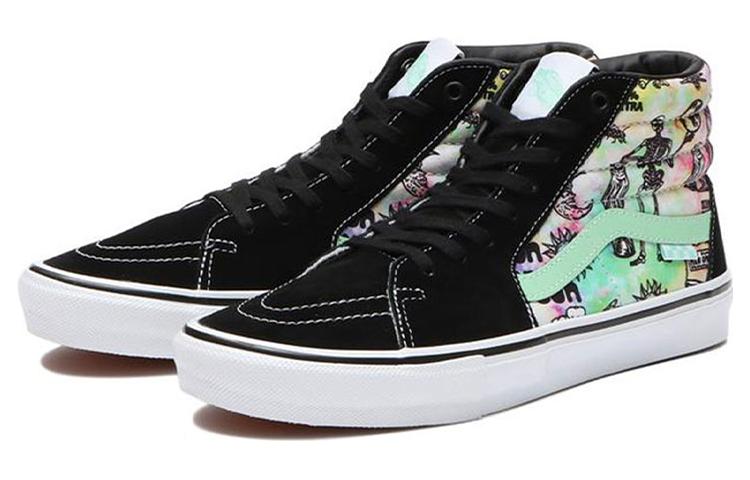 Vans Shroom Doom Skate Sk8-hi BLACKWHITEYELLOWPINKGREEN VN0A5FCCAPI