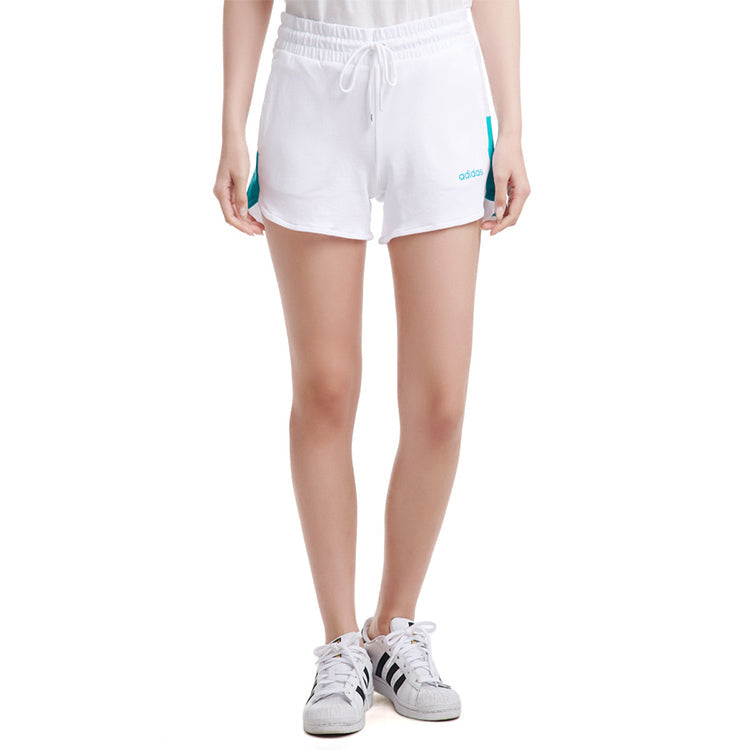 (WMNS) adidas neo Side Logo Drawstring Sports Shorts White DW7724