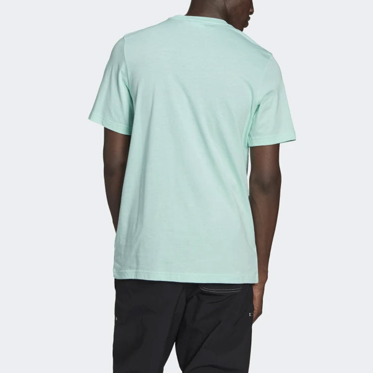 adidas originals Casual Solid Color Knit Short Sleeve Green GN3404