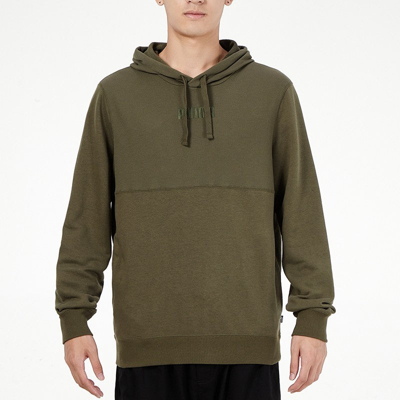 PUMA Solid Color Sports Knit Drawstring Green 846413-44
