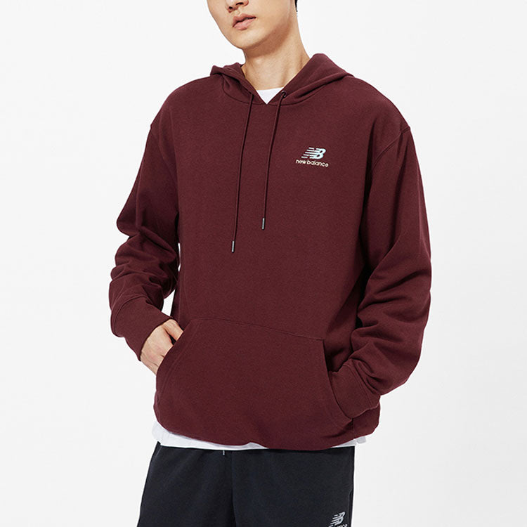 New Balance Embroidered Logo Sports Pullover Wine Red AMT11550-NBY