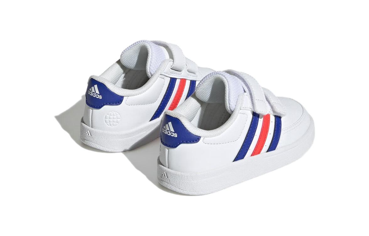 (TD) adidas Breaknet Lifestyle Court Two-Strap Hook-and-Loop 'White Blue Red' HP8971