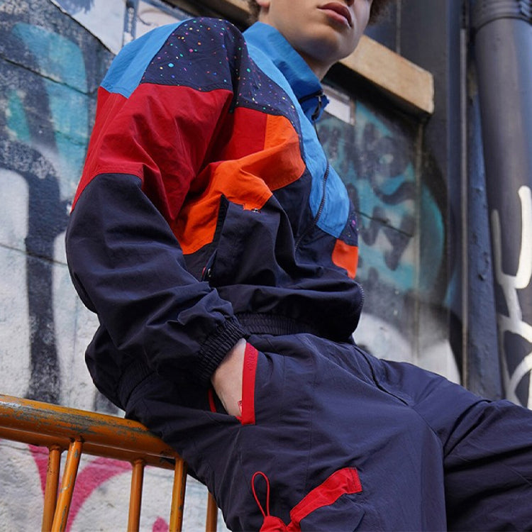 Li-Ning CF Series x Chenpeng Crossover New York Fashion Week Splash Ink Jacket Couple Style Jackets 'Blue' AFDP641-2