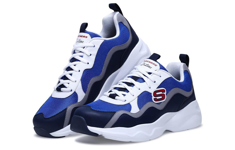 Skechers D'lites Airy Running Shoes Blue/White/Black 999859-BLMT