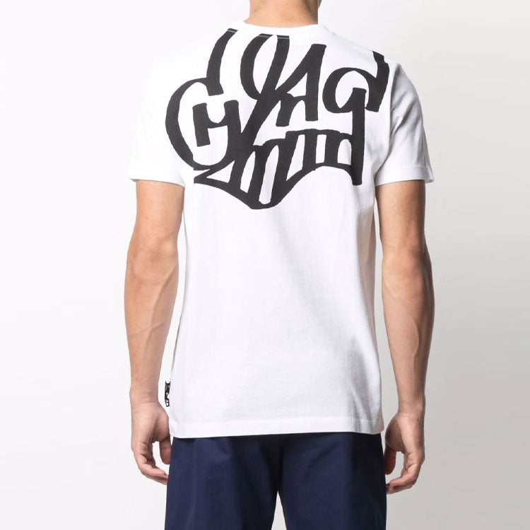 Off-White x Katsu Crossover Printing Pullover Short Sleeve Loose Fit White OMAA027S21JER0250110
