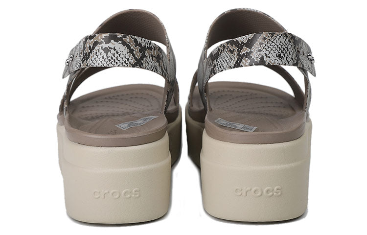 (WMNS) Crocs Brooklyn Thick Sole Casual Sandals Gray 206453-93T