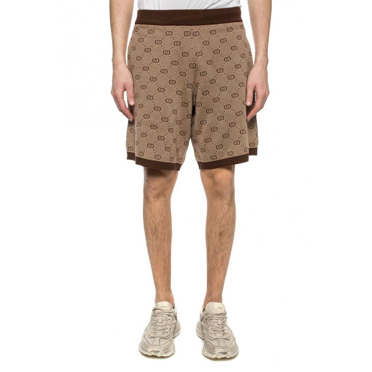 Gucci Men s Gg Alphabet Printed Retro Shorts Camel 572638-XKAKV-2094