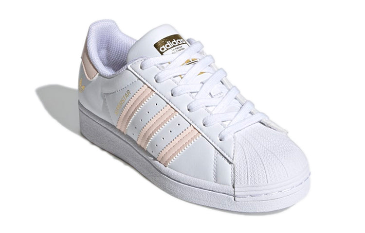 (GS) adidas originals Superstar J Sneakers 'White Pink Gold' FY1672