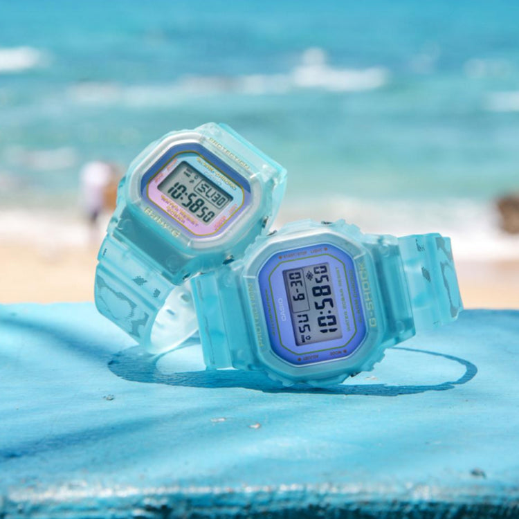 CASIO Unisex SUMMER LOVERS Series Waterproof SLV-21B-2PFC Couple Sports Shockproof Blue Digital SLV-21B-2PFC-PERSON