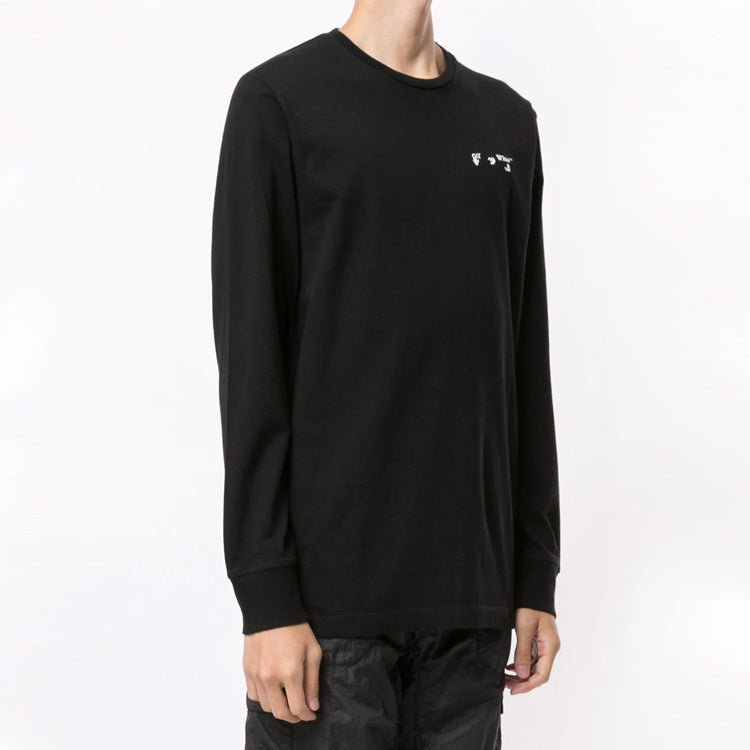 Off-White FW20 Printing Long Sleeve Men Black OMAB001E20JER0011001