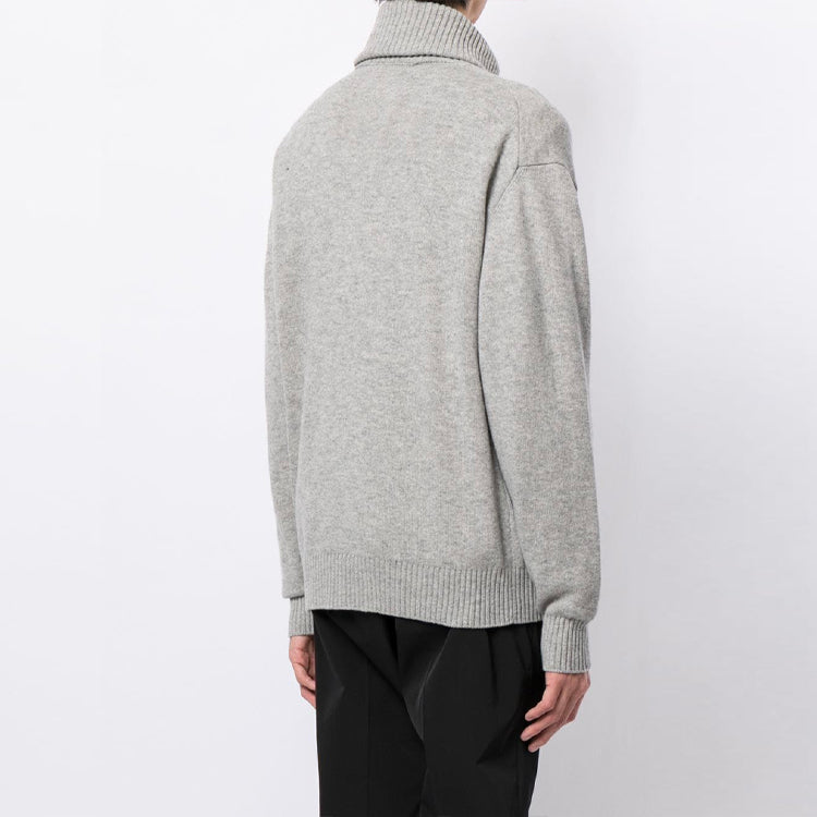 Off-White Unisex SS21 Logo Embroidery Sweater Gray OMHF018F20KNI0010910