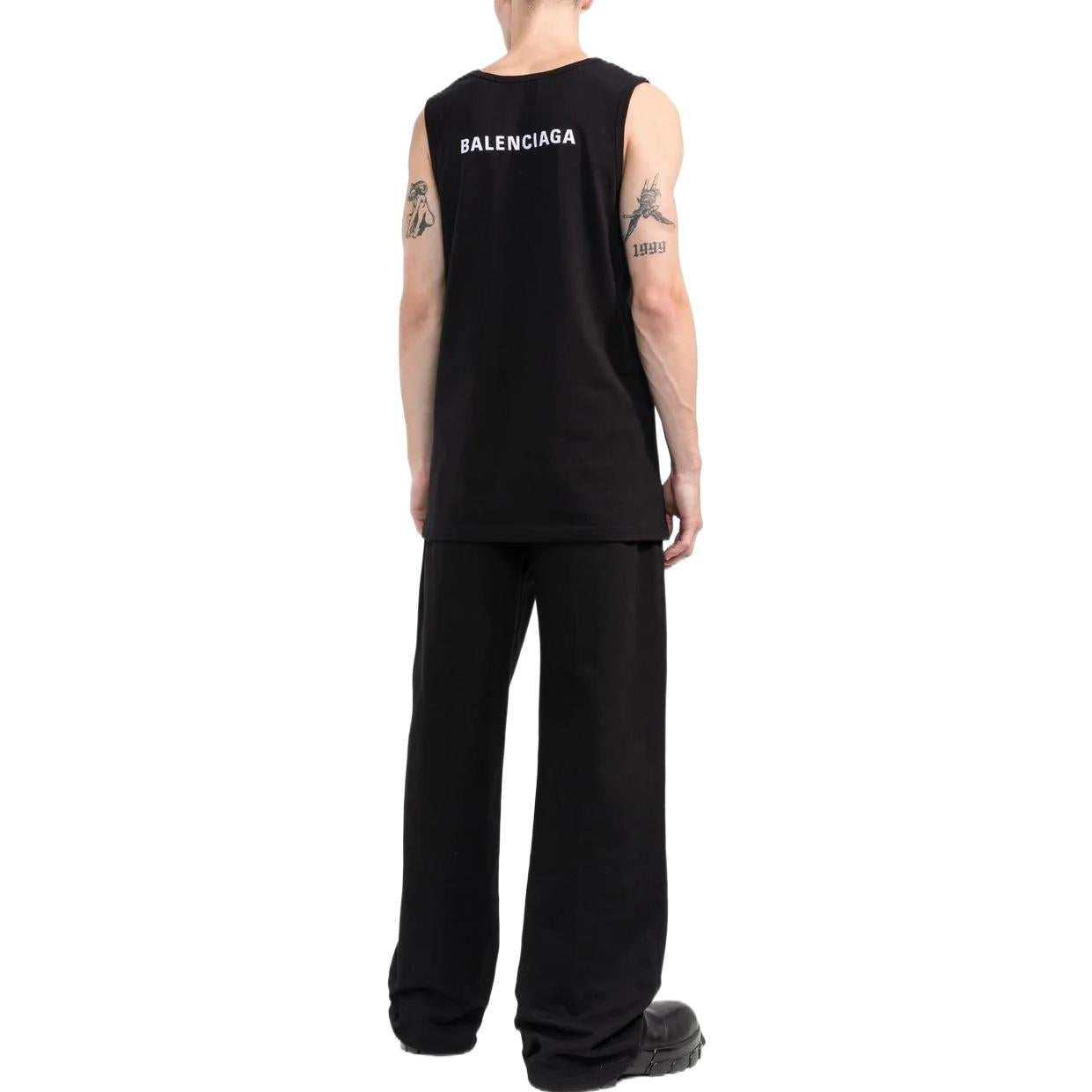 Balenciaga Loose Tank Top 'Black' 697880TMVM31070