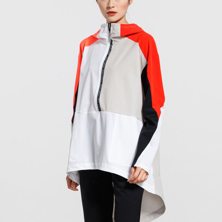 (WMNS) Under Armour Woven Graphic Anorak Jacket 'White Black Orange' 1317852-100