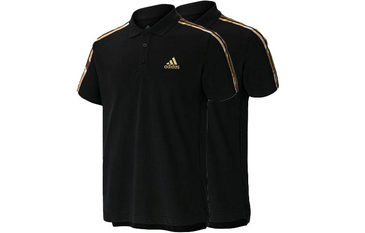adidas Camo Ps 3-Stripe Short Sleeve Men's Black GK9616