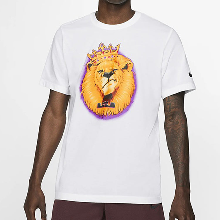 Nike LBJ Dry Tee James Printed TEE Men White BV8316-100