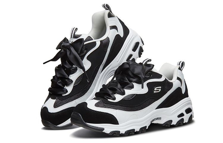 (WMNS) Skechers D'Lites 1.0 Low-Top Running Shoes Black 88888353-BKW