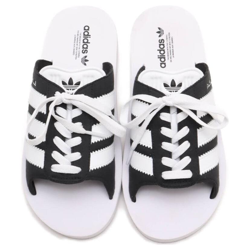 (WMNS) adidas GAZELLE BEACH Slides Asia Sizing 'White Black' JQ7421