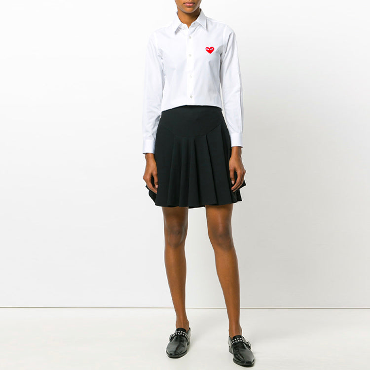 (WMNS) COMME des GARCONS PLAY Shirt Red Emblem 'White' AZ-B001-051-2