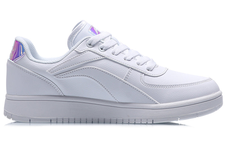 (WMNS) Li-Ning Classic Skateboarding Low 'White Laser' AGCP422-3
