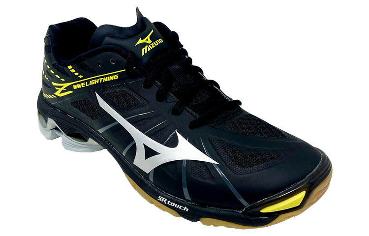 Mizuno Wave Lightning Z Lightweight Wear-resistant Volleyball Shoes Black Yellow V1GC150003