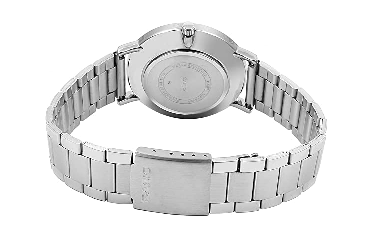 CASIO Waterproof Quartz Silver/Black Dial Black Analog LTP-VT01D-1B