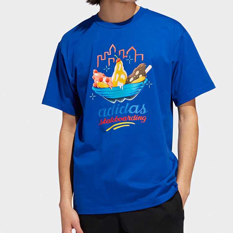 adidas originals Urgello Tee Pullover Round Neck Short Sleeve Blue EC7295