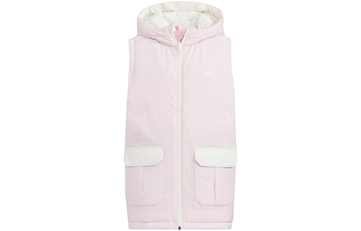 (GS) adidas Reversible Down Vest 'White Pink' HY0566