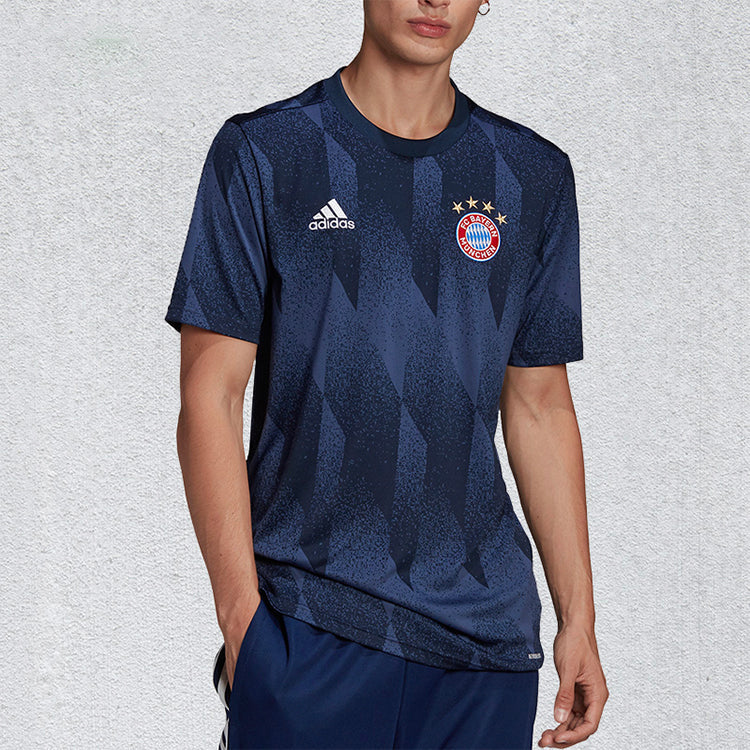 adidas 20-21 Season Bayern Munich Black Soccer/Football Short Sleeve Blue FR6070