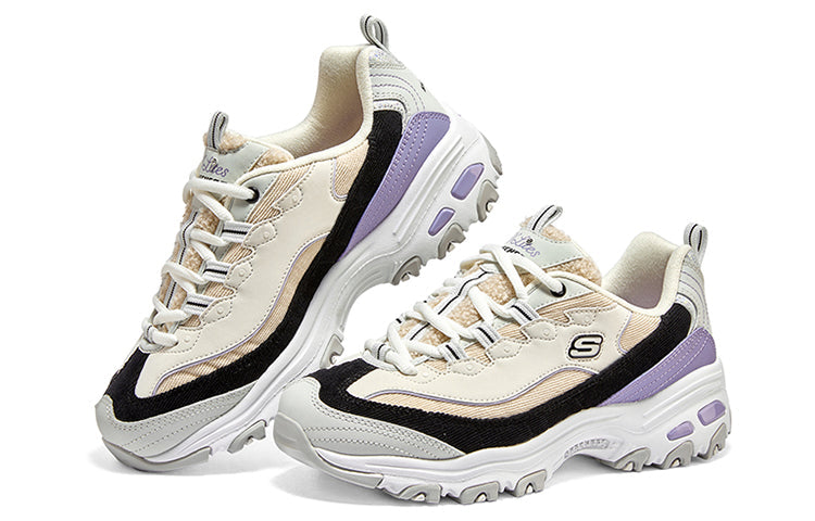 (WMNS) Skechers DLITES 1.0 'Beige Purple' 896148-MLT