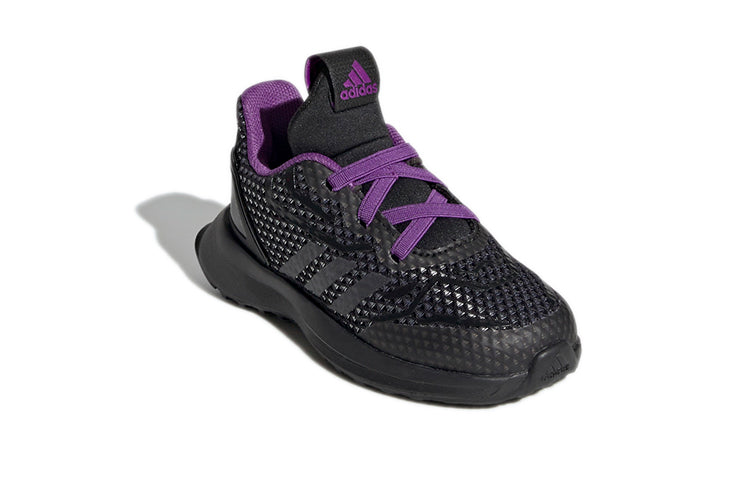 (TD) adidas x Marvel Black Panther RapidaRun Shoes 'Core Black Night Metallic Active Purple' G27552