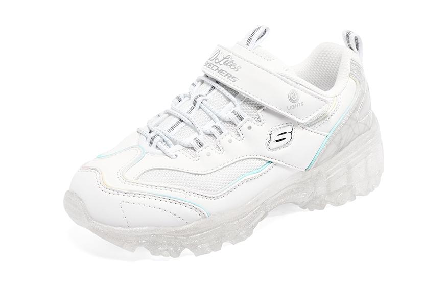 (GS) Skechers Ice D'lites 'White' 303907L-WMLT