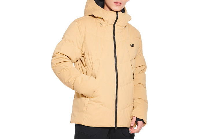 New Balance Windproof Hooded Down Jacket Asia Sizing 'Khaki' NCNP846071-BEI