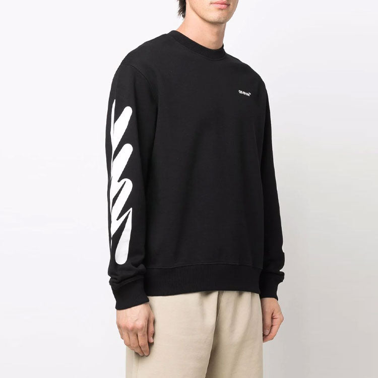 Men's Off-White SS22 Logo Printing Round Neck Black OMBA057S22FLE0031001