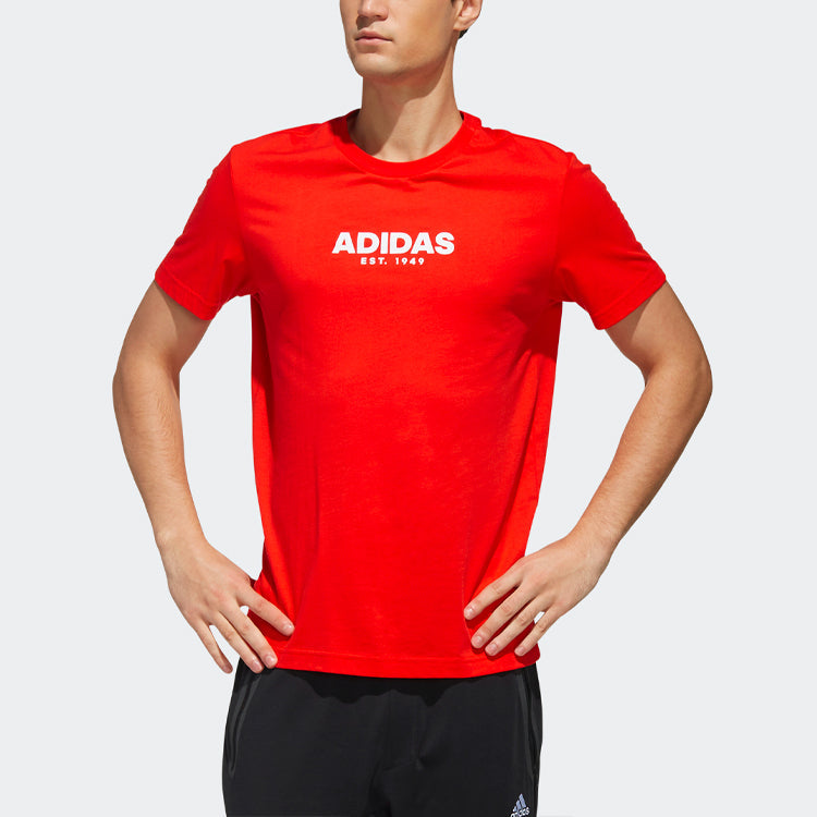Men's adidas GFX T 2 Sports Short Sleeve Red T-Shirt EK4729