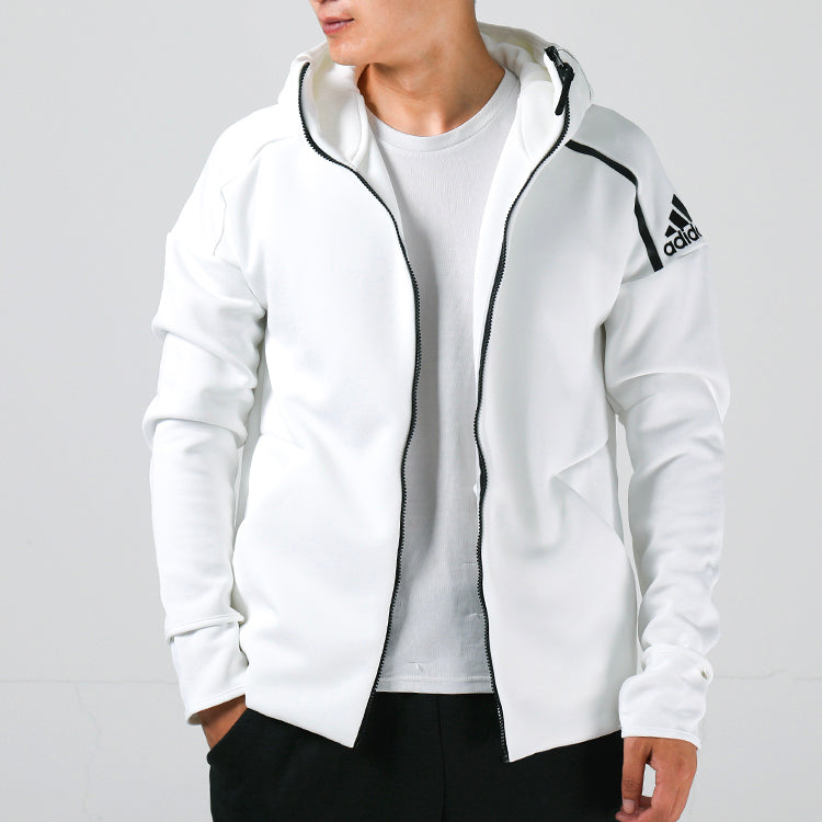 adidas ZNE HOODY 3.0 Retro Sports Hooded Jacket Asia Edition White CY9903