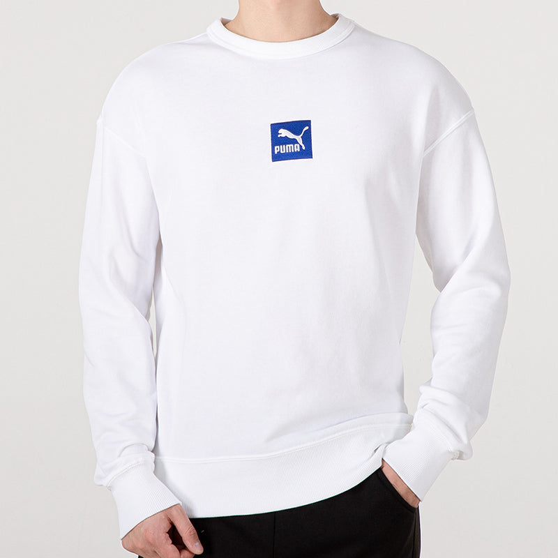 PUMA EMB Logo Sweatshirt 'White' 536773-02