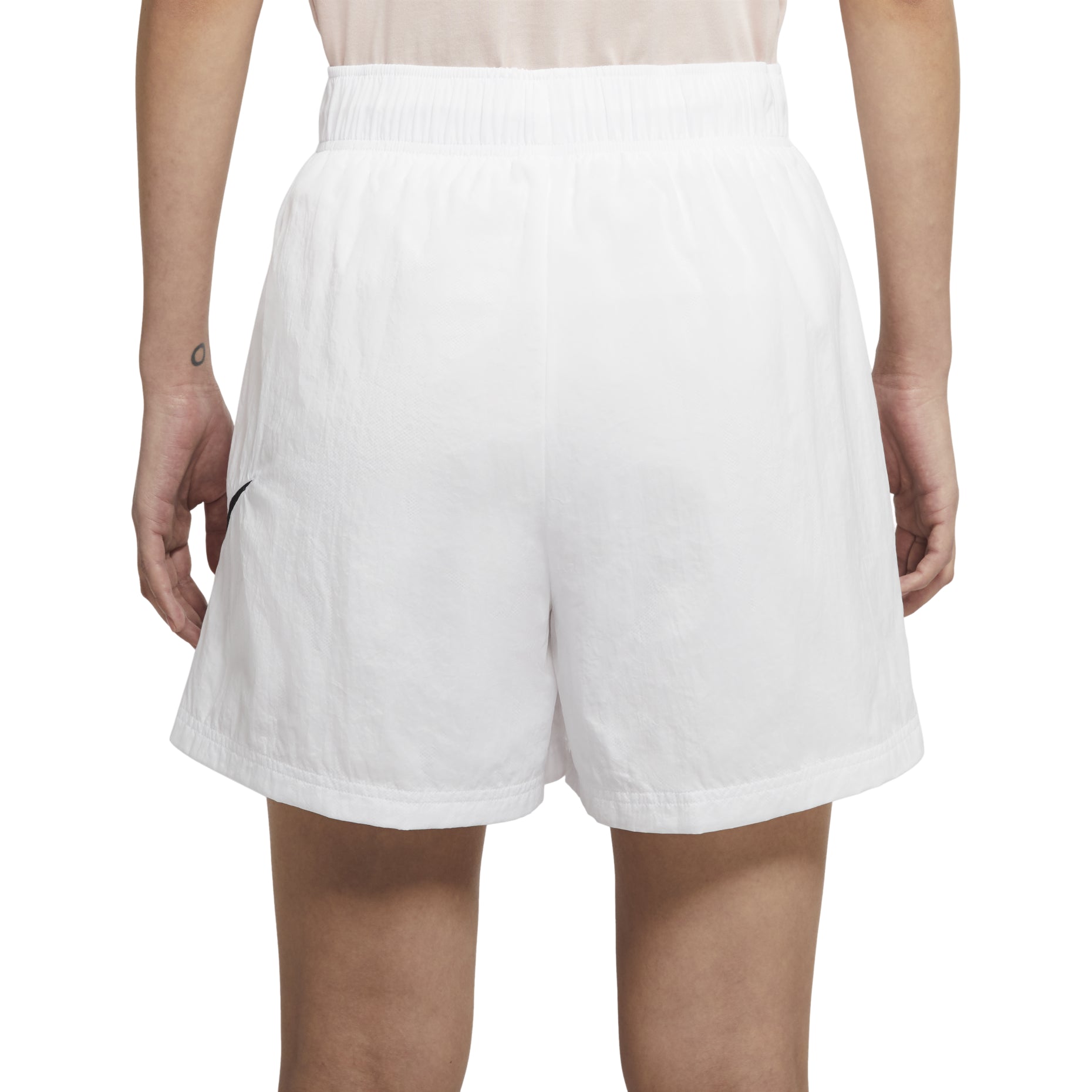 (WMNS) Nike Sportswear Essential High-Rise Woven Shorts 'White Black' DM6740-100