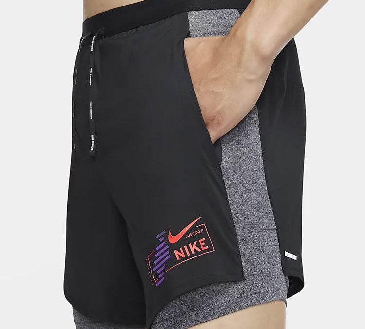 Nike FLEX STRIDE FUTURE FAST 2-IN-1 Running Shorts Black CU5475-010