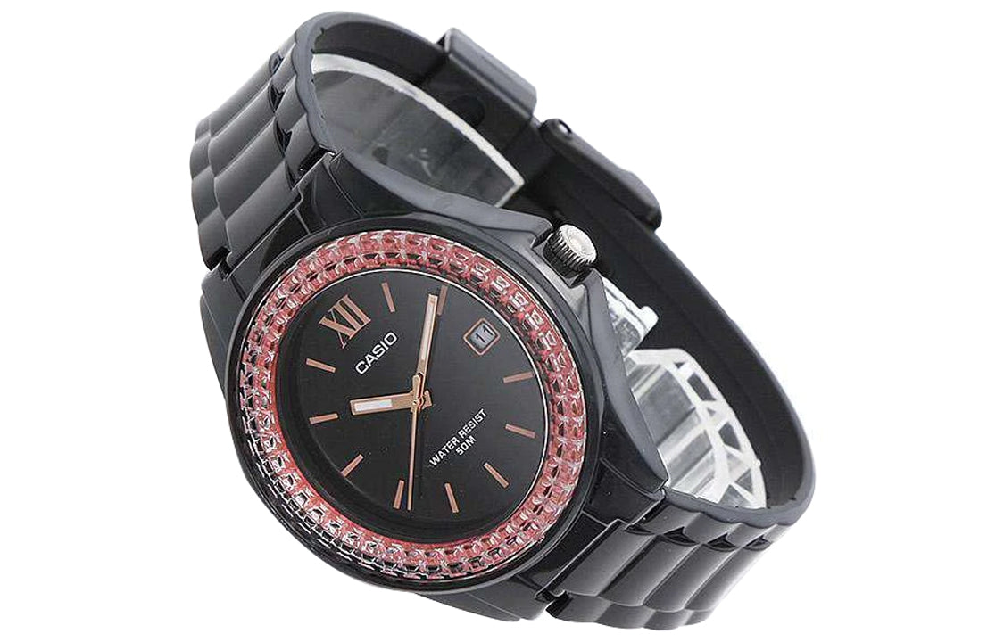 CASIO STANDARD Retro Minimalistic Orange Pink Black Orange Watch Black Orange Black Analog LX-500H-1E