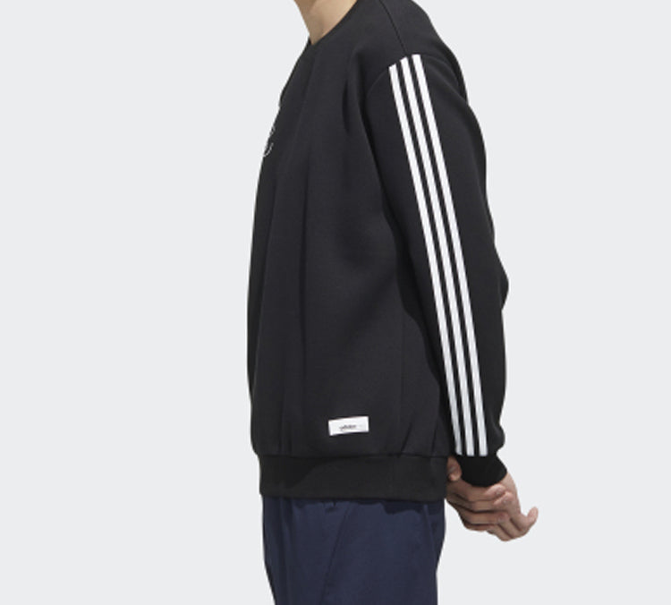 adidas neo Side Stripe Sports Pullover Black GG3385