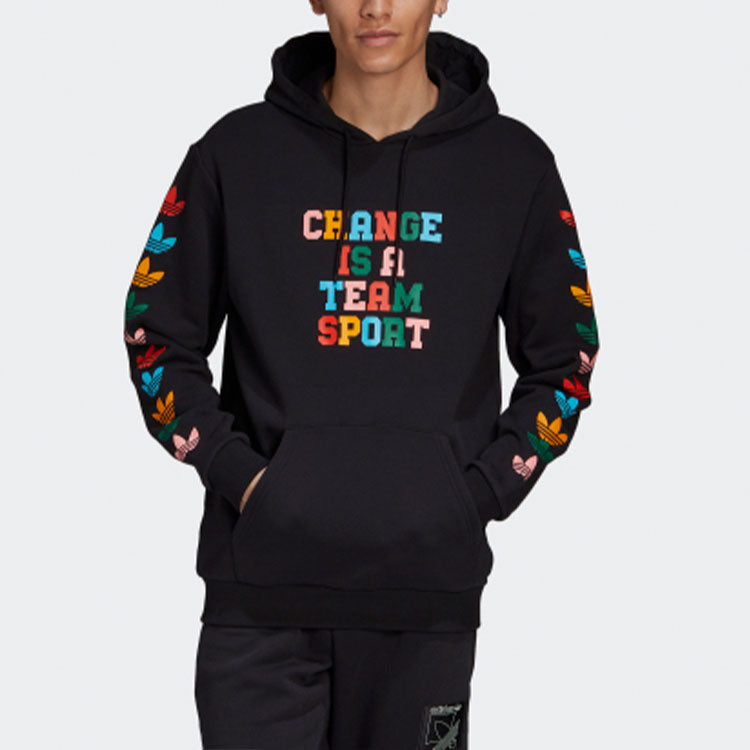 adidas originals Cts Multi Hdy Multi-Color Alphabet Printing Pullover Black GP4439