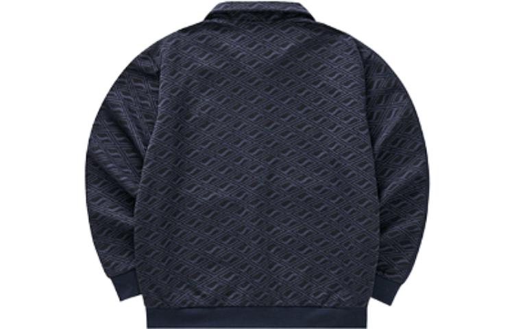 Skechers Full Print Embossed Zip-up Collar Jacket 'Black White' L422M081